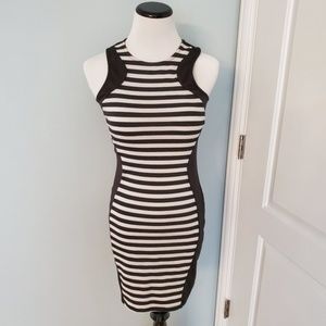 Rolla Coaster Black and White Stripe Fitted Dress